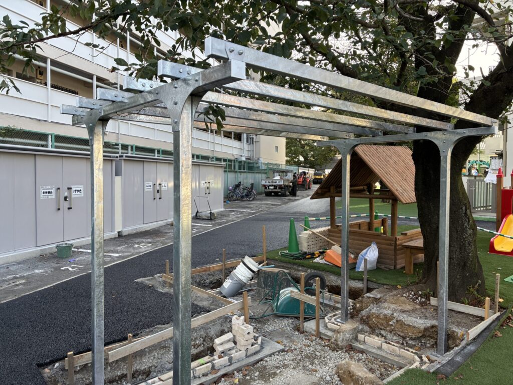 学校棚設置工事